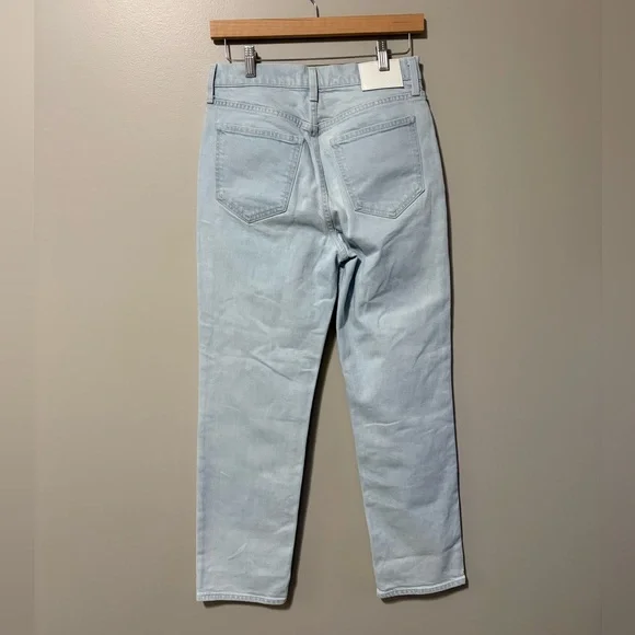 Denim Forum The Arlo High Rise Straight 28l Light Blue Wash - Picture 8 of 15